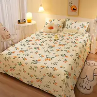 2025 New Collection Solid Color All-Season Washed Cotton Bedding Set, Fitted Sheets for Student Dorms, Home Bedrooms 2