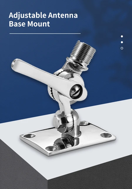 Antenna VHF Marina In Acciaio Inox 316 - Base Regolabile 38mm Per Barche, Resistente Alla Corrosione E Ruggine - Foto 7