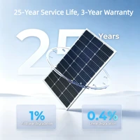 Panneau solaire en verre trempé 100W, modules PV portables à haute efficacité, 100 watts, étanches, pour batteries 12V, caravane, camping-car, bateau, yacht, marine, toit de maison. 4