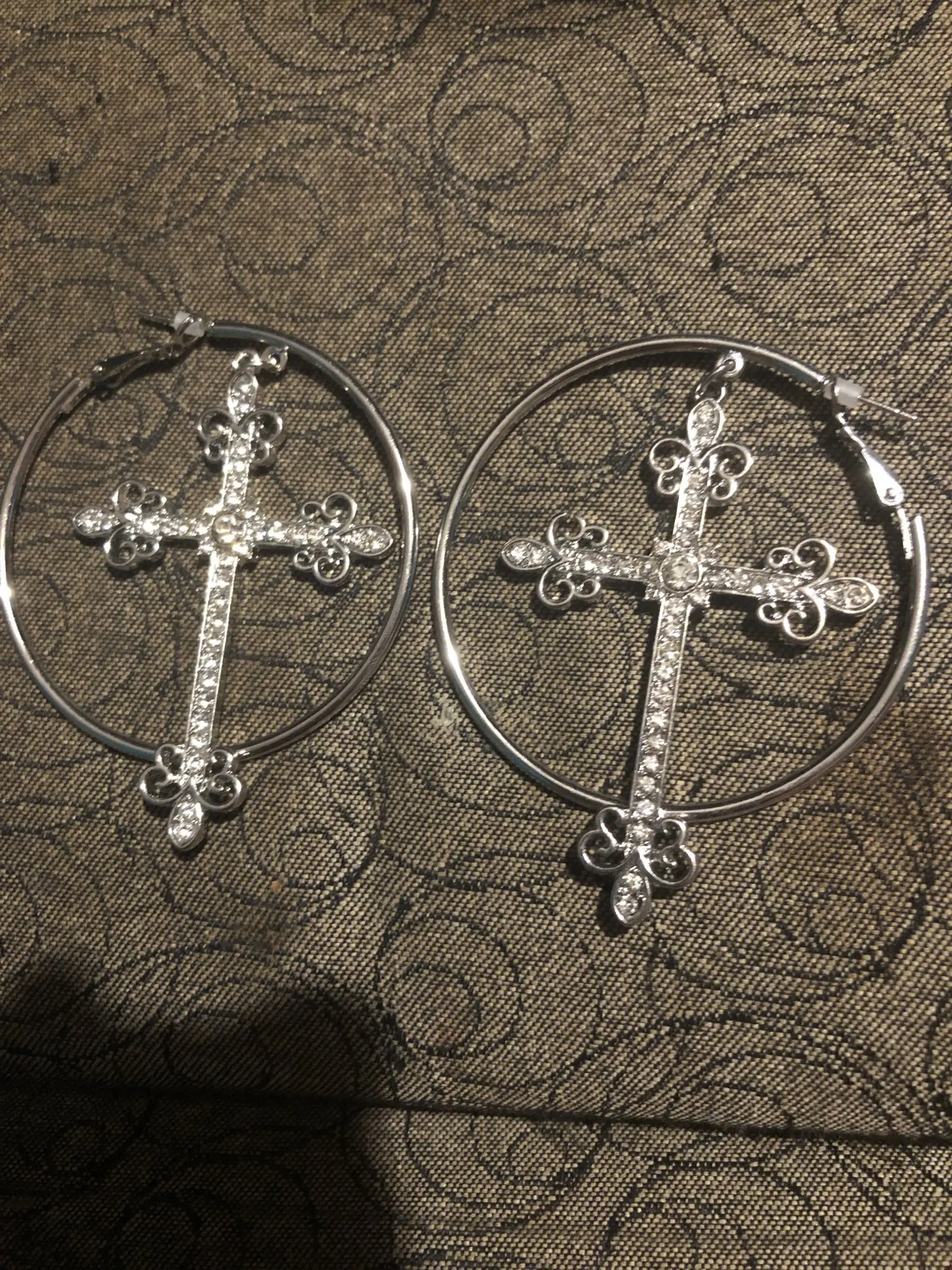 Y2k Cross Earrings, customer photo