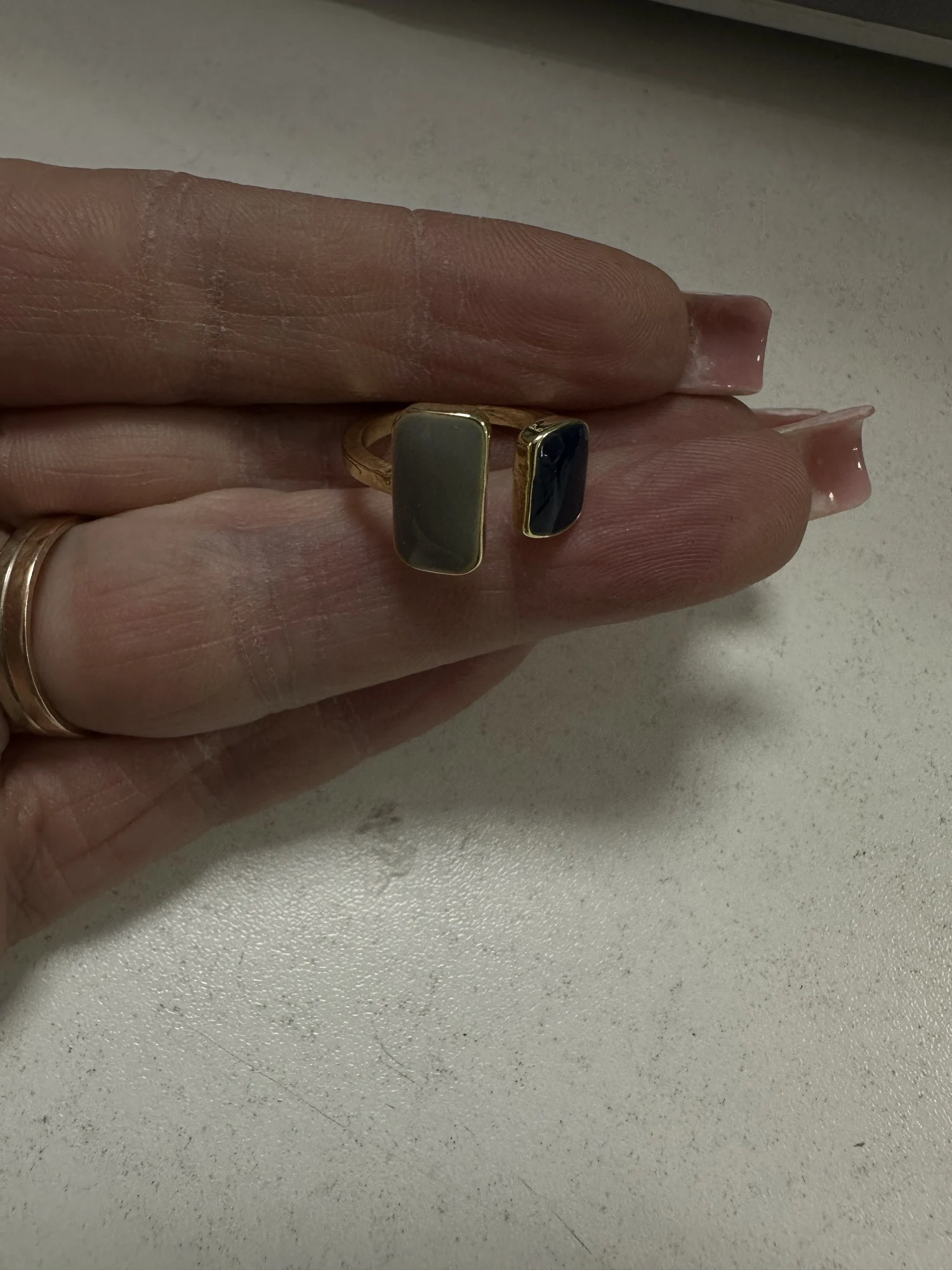 Adjustable Colorful Drip Glaze Ring photo review