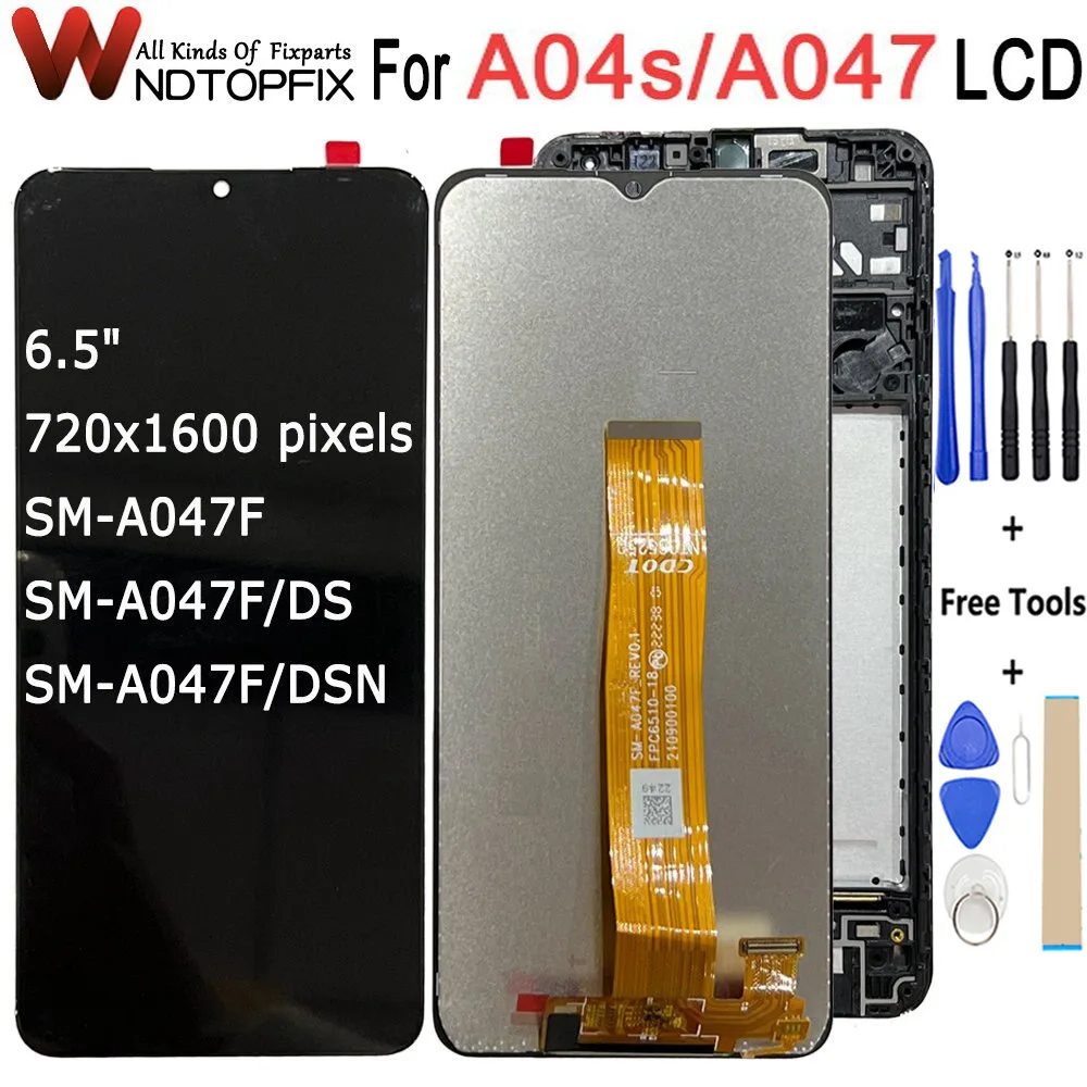 

6.5'' Samsung Galaxy A04s LCD A047 Display With Touch Screen Digitizer Assembly For Samsung A047F A047F/DS A047F/DSN LCD Screen