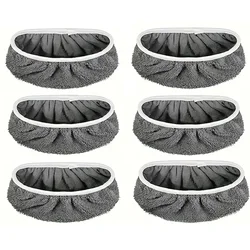 Reusable and Durable Mop Pads - Set of 6: Washable, Highly Absorbent (Gery 6pcs)