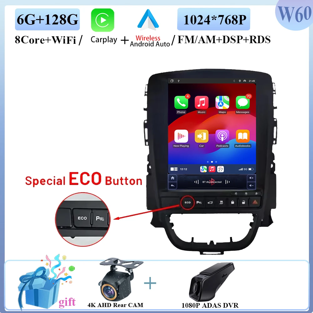 DAB+ Für Opel Astra J ECO Carplay 9.7" Android 13
