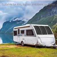 Panneau solaire flexible monocristallin en silicium 125W pour la charge de batterie 12V, panneau photovoltaïque semi-flexible léger en PET pour camping-car, bateau, caravane, fourgonnette, remorque, alimentation hors réseau 6