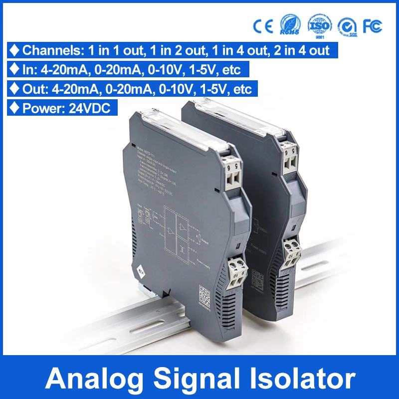 2 In 2 Out Signal Converter 0 10V To 4 20mA Analog Input Signal