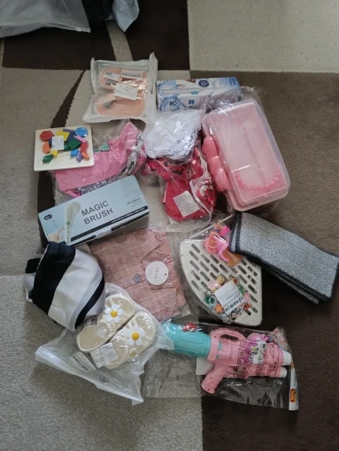 Baby Girl Cotton Plaid Bubble Sleeve 2-Piece Set for Summer Princess photo review