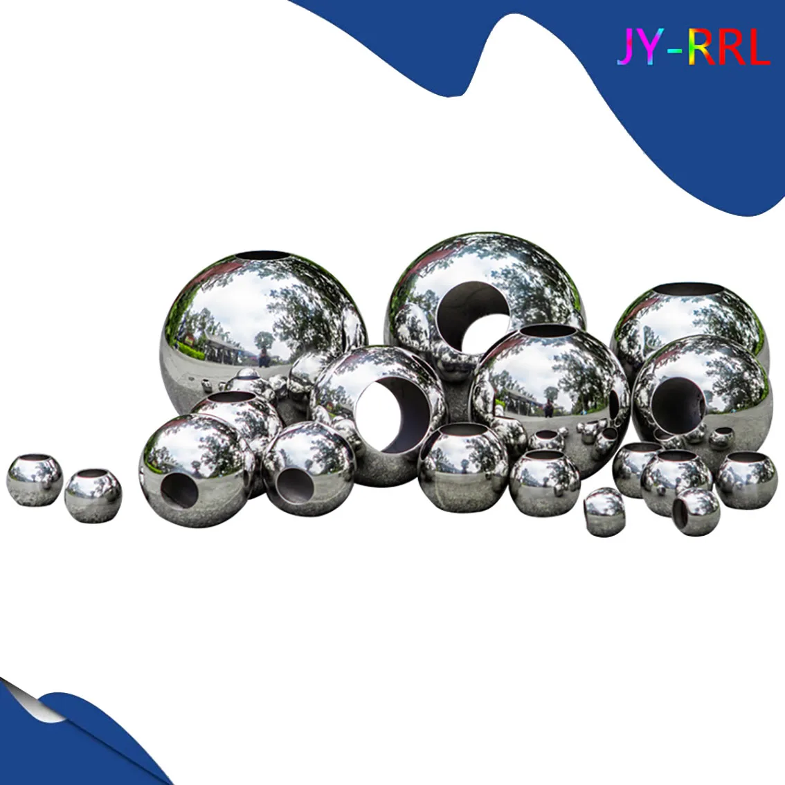 

10Pcs Stainless Steel Ball Through Mail Eye Loose Bead DIY Accessories Perforation Drilling Solid Steel Ball 2 3 4 5 6mm