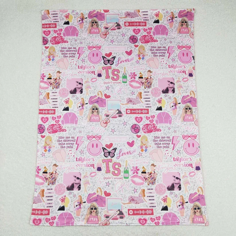New Fashion Baby Girls Boys Blue Red Pink Singer Print Baby kids Sleep Blanket Children Clothes Sleep Bed Gown