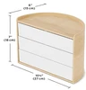 White/natural storage box. Simple and functional design, ideal for organizing small items. Stylish addition to any room decor. 6