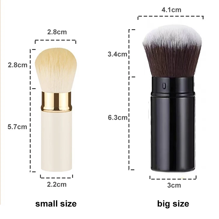 Quality Portable Mini Retractable Blush Brush Soft Loose Powder Foundation Makeup Brush Multi Functional Nail Beauty Makeup Tool