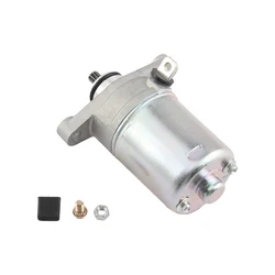 Motocross Engine Starter Motor with Electric Start and 10 Teeth (Silver)