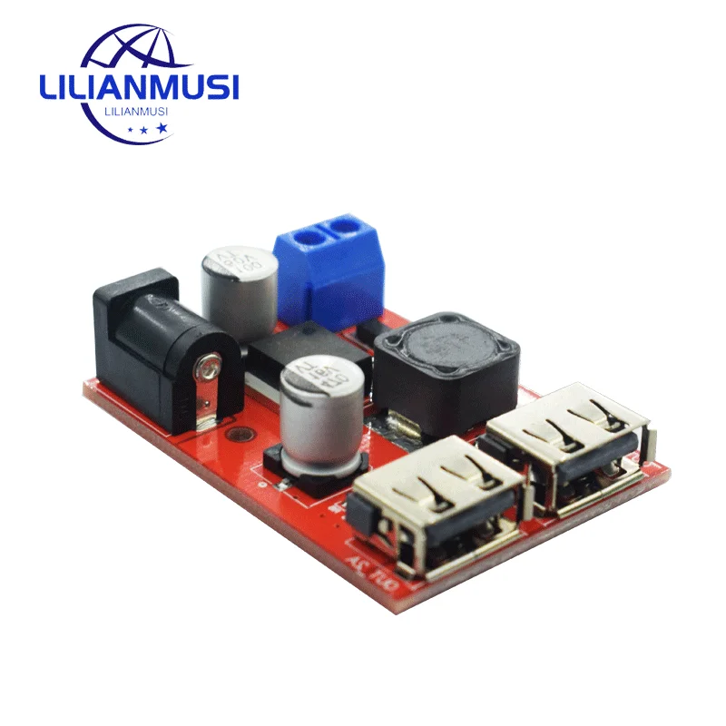 Lm2596 Lm2596S Dual Usb Dc-Dc 9V 12V 24V 36V A 5V 3A Step Down Buck Converter Board Caricatore Auto Modulo Di Alimentazione Solare
