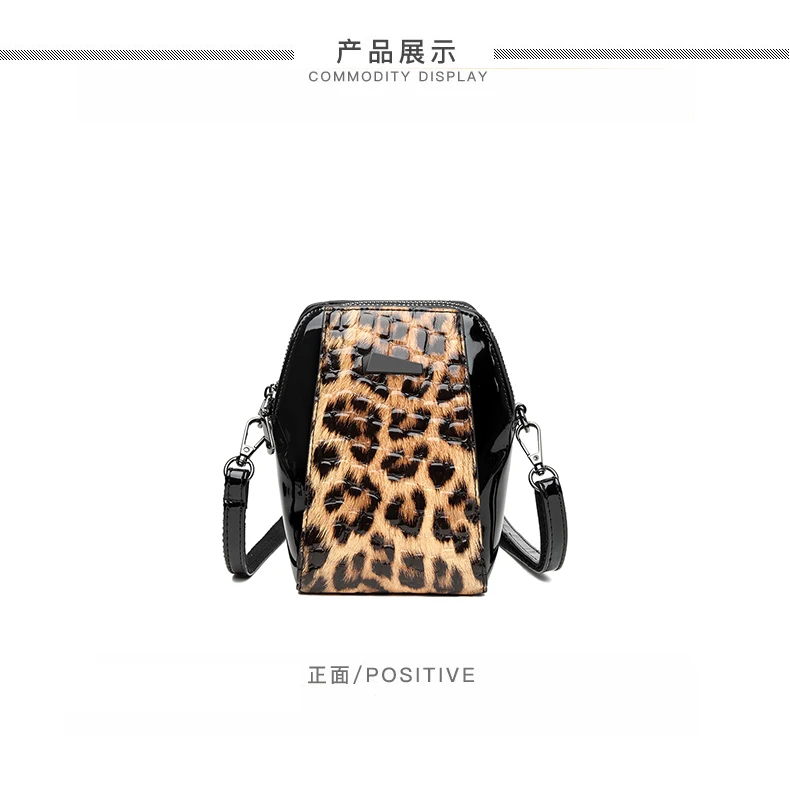 Modische Handtasche mit Leopard- und Krokodil-Muster Damen Mini Schultertasche – Detail 15