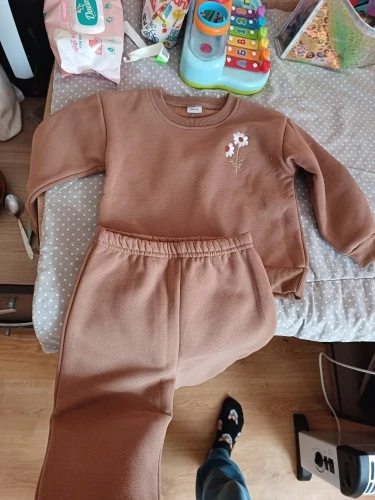 Winter Baby Clothing Set - Fleece Pullover and Pant Suit for Kids 0-5 Years photo review