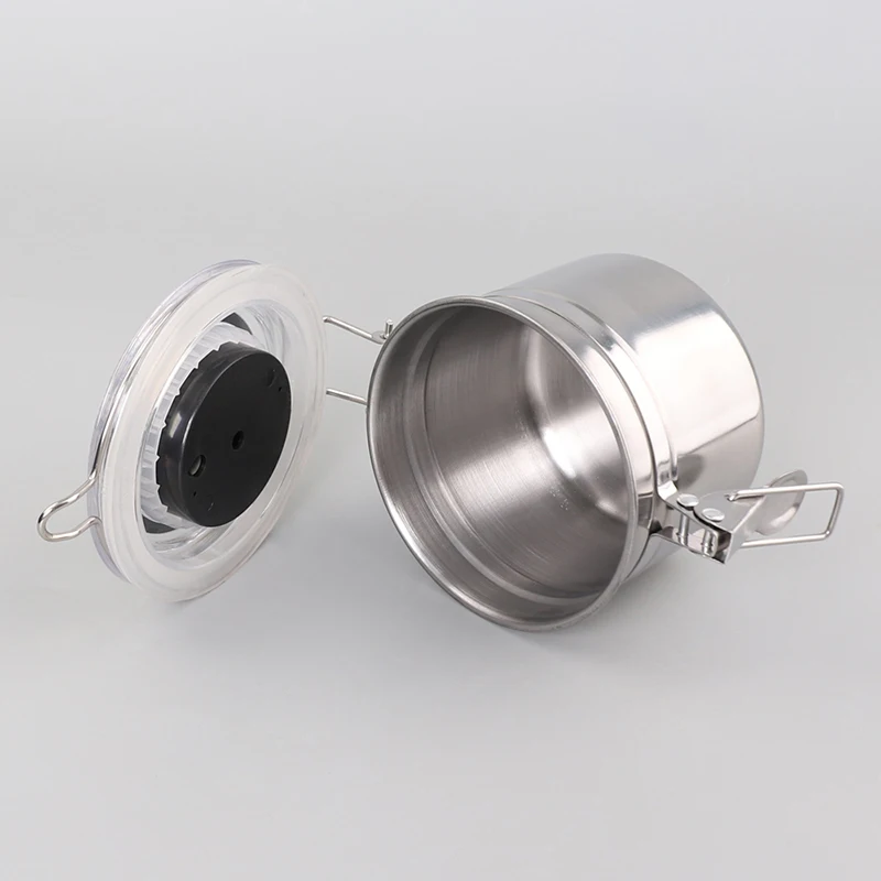 Cigar Humidor Humidifier Sheet Hygrometer Display Stainless Steel Tank Lock Design Cigar Tobacco