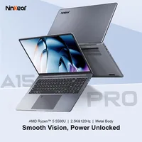 Ordinateur portable portable Ninkear A15 Pro 16 pouces, écran IPS 2,5K 120Hz, AMD Ryzen 5 5500U, pour jeux et bureau, 16 Go DDR4, 1 To SSD, carte graphique AMD Radeon, Windows 11, WiFi6, Bluetooth 5.2, déverrouillage par empreinte digitale, toutes fonctions, USB3.0 Type-C, HDMI, Micro SD, prise audio 3,5 mm 5