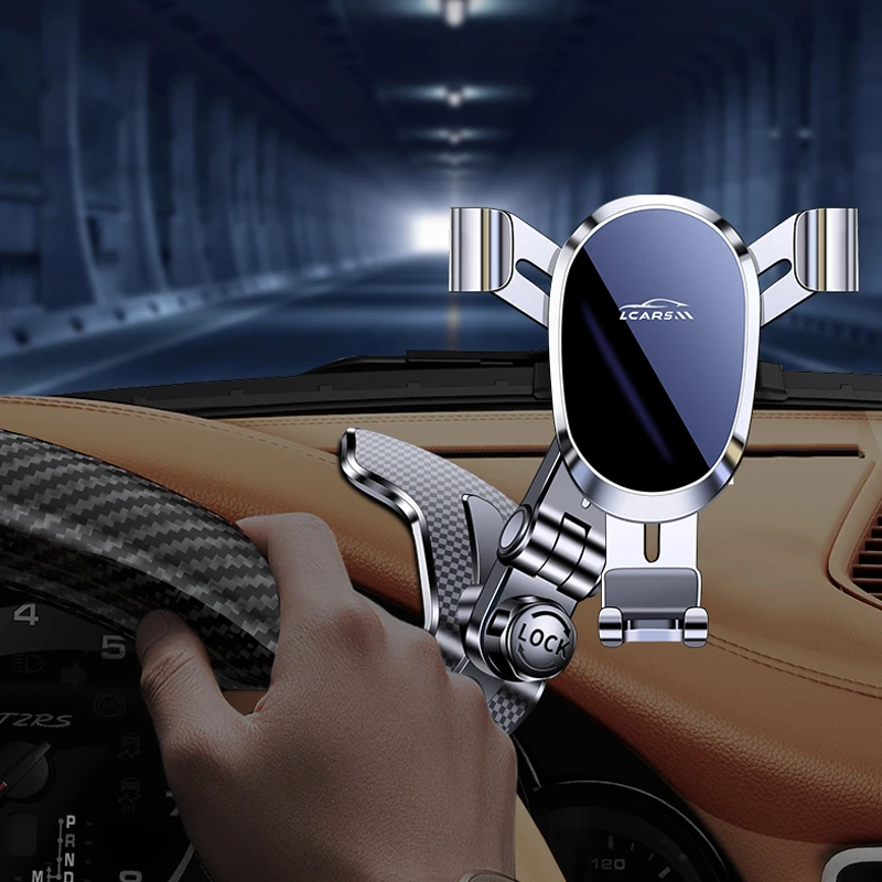 Gravity-Lock Phone Holder Car Support Smart Phone Clip Dashboard Multi-functional Fixed Navigation Bracket Strong Steady