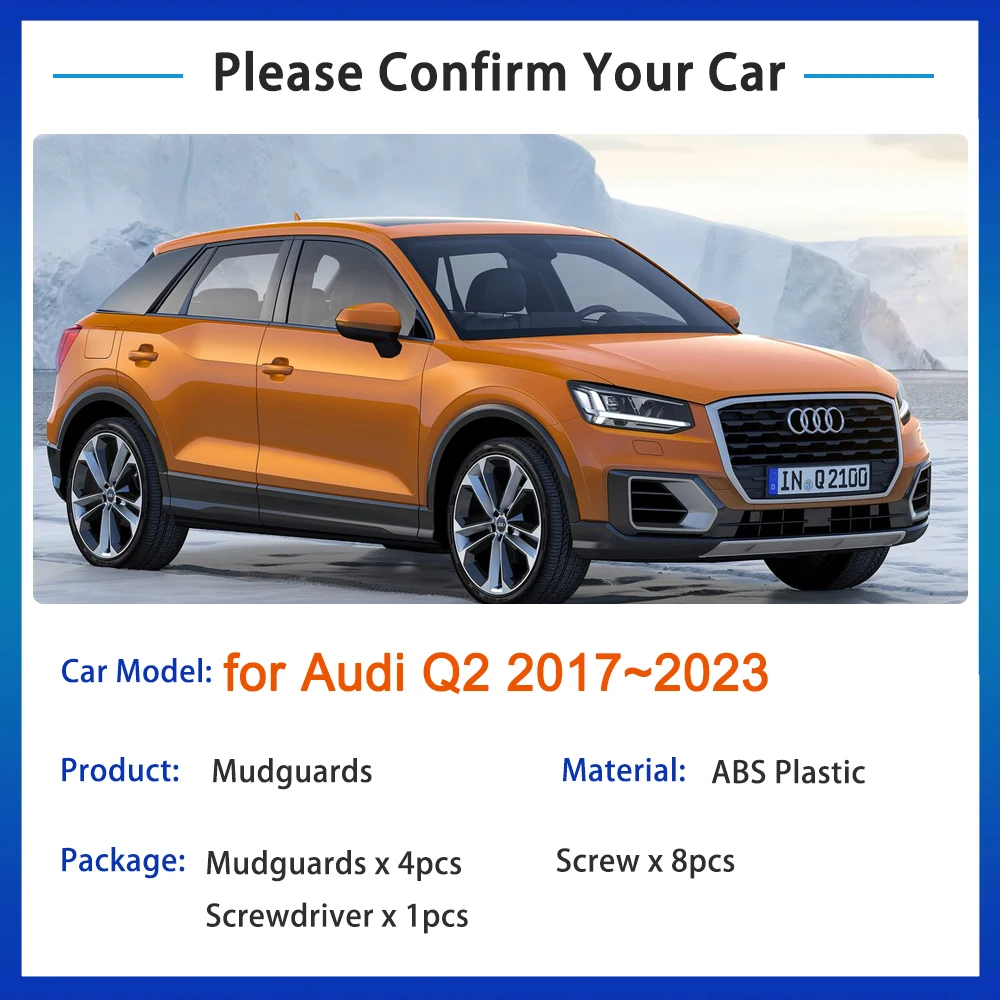 4x für Audi Q2 2017 2018 2019 2020 2021 2022 2023 Schmutzfänger