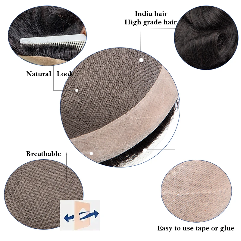 Рисунок 3 - Моно мужской парик Прочный Мужской