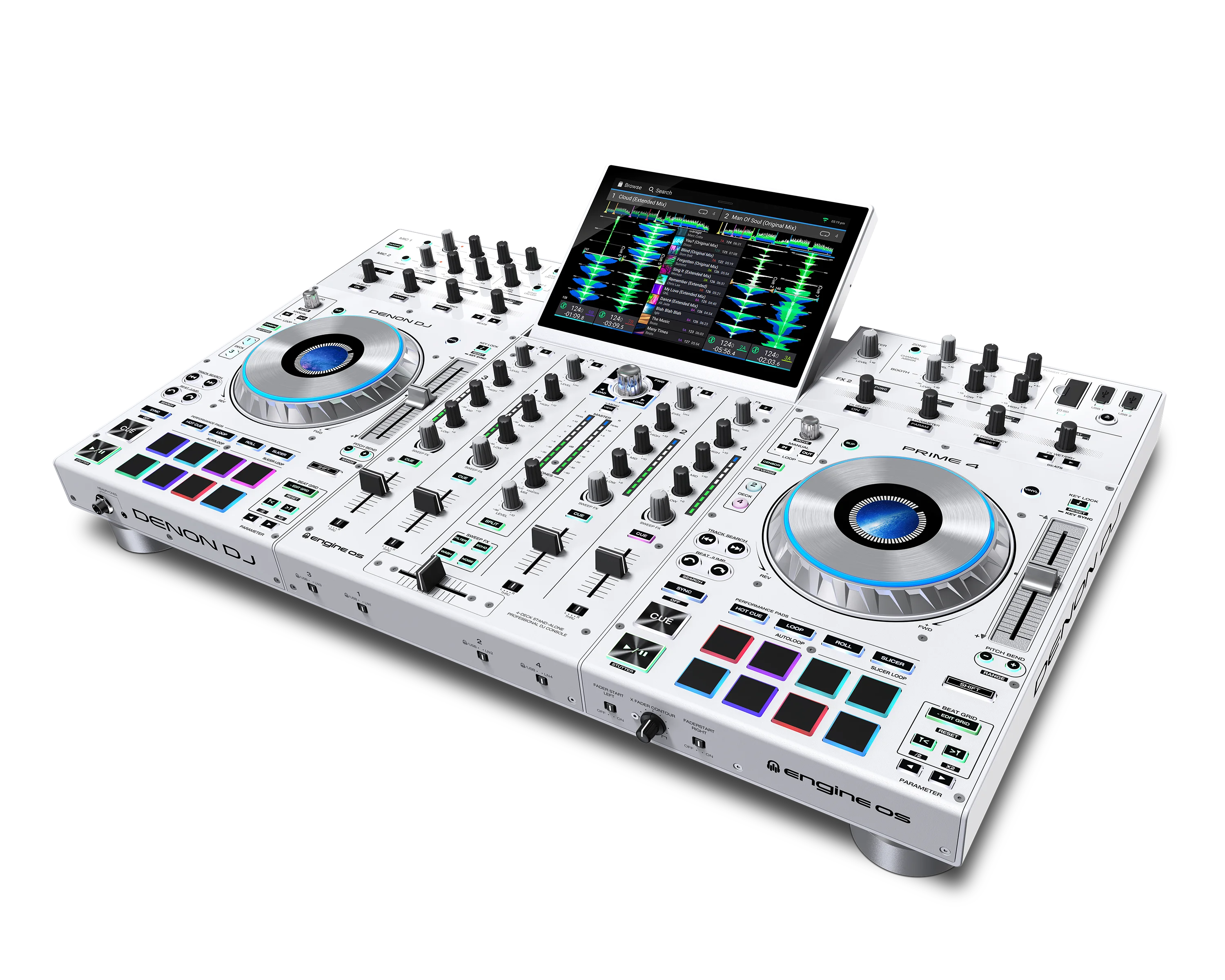 

Летняя распродажа, скидка на покупку с уверенностью, новый 4-дельный автономный DJ-контроллер Denon Prime 4 с белым сенсорным экраном 10 дюймов
