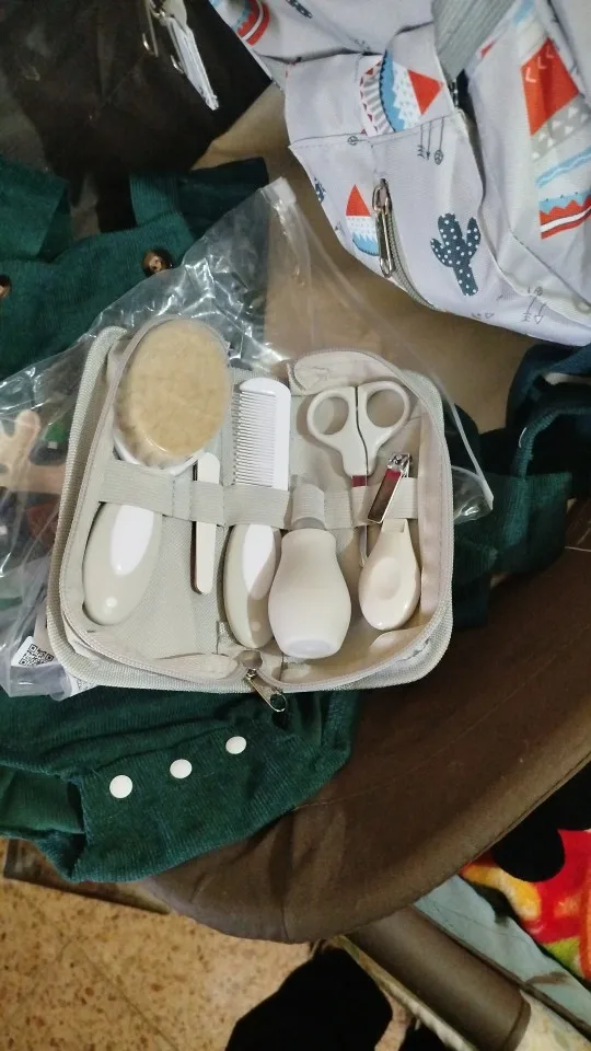 Baby Care Kit six-piece baby nasal inhaler Nail clipper brush file Comb scissors set daily cleaning and care accessories for bab photo review