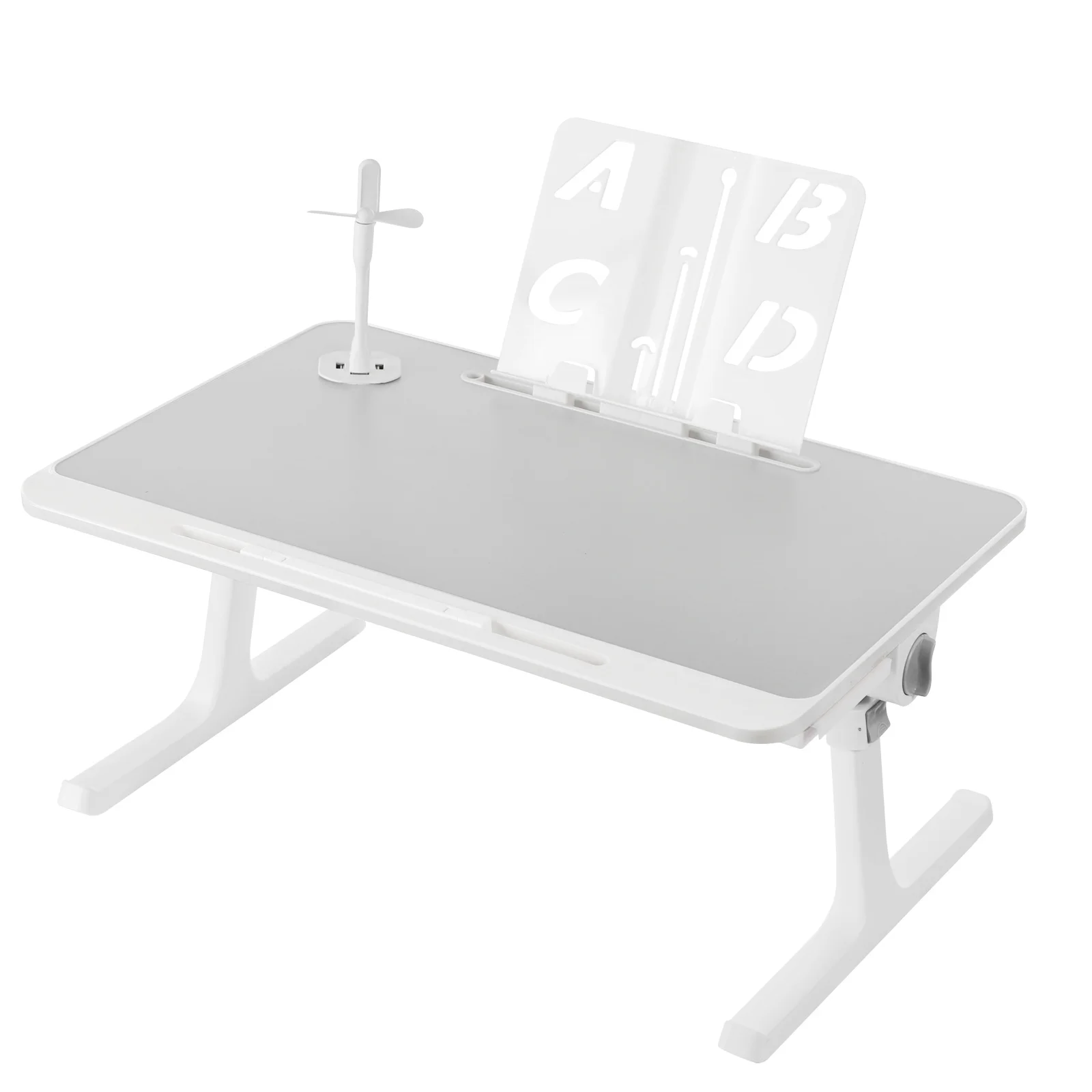 Grey Bed Laptop Table, Multi-purpose Lapdesk, Folable Bed Laptop Table Flexible Adjustment For Dormitories, Bedrooms, Beds 5