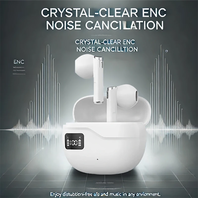 Bluetooth Earbuds High-Power Wireless Bluetooth 5.3 Gaming Noise-Canceling Headphones Sports Bluetooth Super Bass In-Ear Earphones for Android
