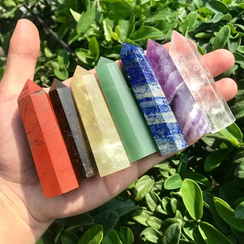 27 Kinds Natural Crystals Stone Tower Rose Quartz Point Obelisk Healing Wand Meditation Reiki Chakra Witchcraft Supplies Bulk 1