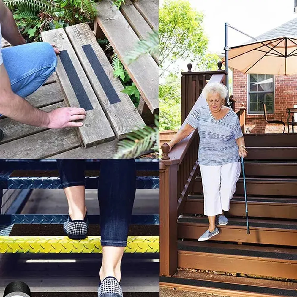 Anti Slip Tape Non-Slip Stair Treads Strip for Decoration and Warning-Tread for Stairs, Steps, Indoor, Outdoor