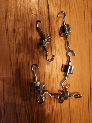 Mighty Magna Hooks: 10-Pack Heavy-Duty Magnetic Hooks for Seamless Storage Solutions photo review