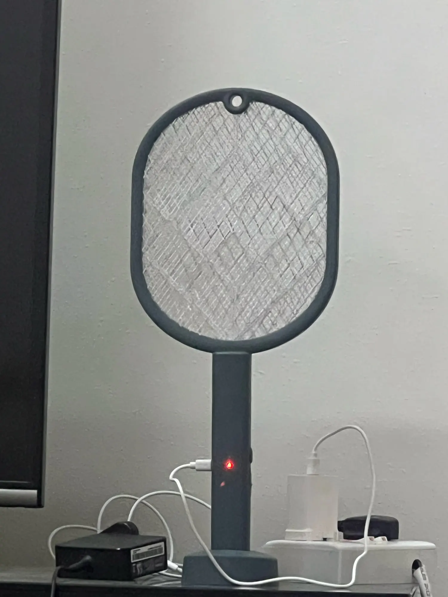 Hot Sale 4000V Electric Insect Racket Swatter Zapper USB Rechargeable Summer Mosquito Swatter Kill Fly Bug Zapper Killer Trap photo review