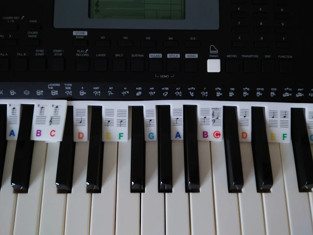 Verwijderbare Bladmuziek Labels voor Piano of Toetsenbord photo review