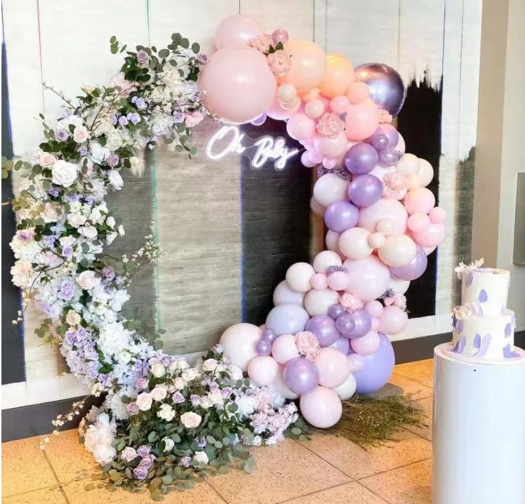 2M Metal Wedding Arche Circular Balloon Stand Party Decoration Backdrop Arch Birthday Party Balloon Arch Home Decoration
