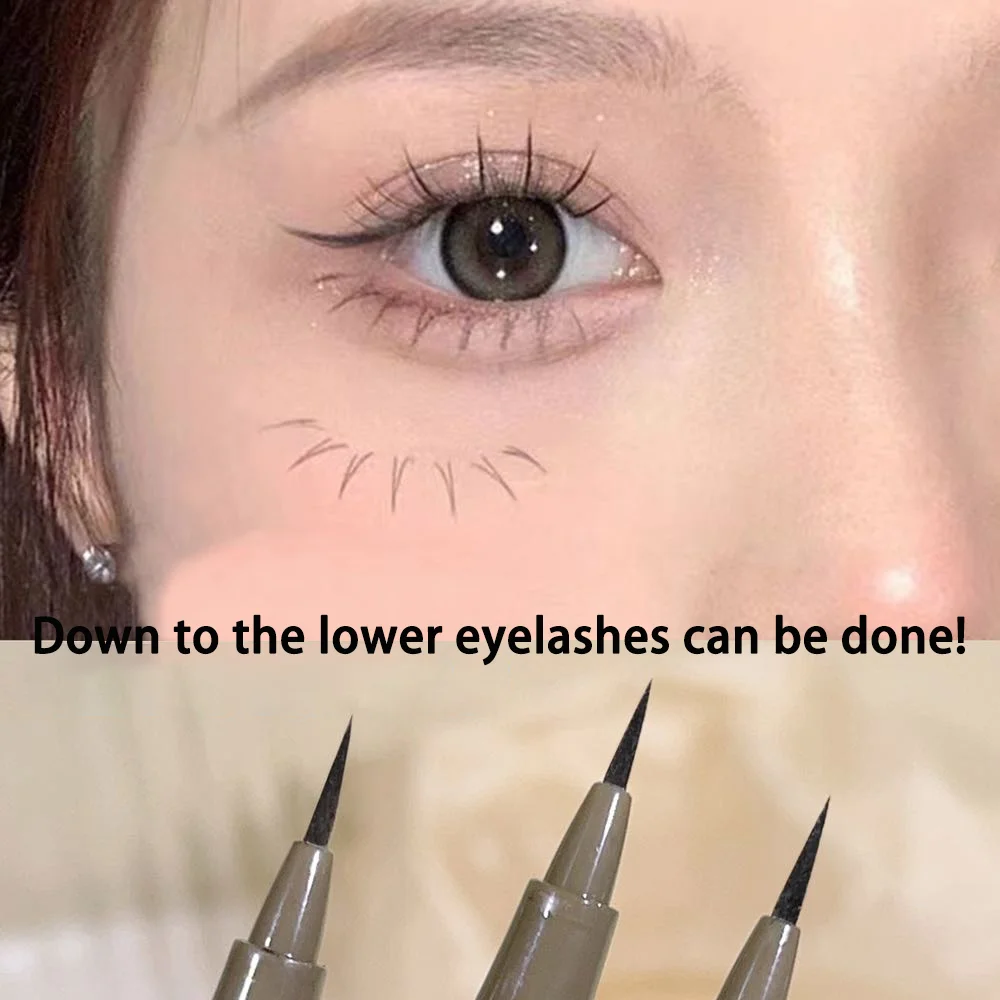 0.05mm slim eyeliner is smooth and durable, slim, quick-drying, long-lasting eyeliner, 4 colors, waterproof, non-smudging 4