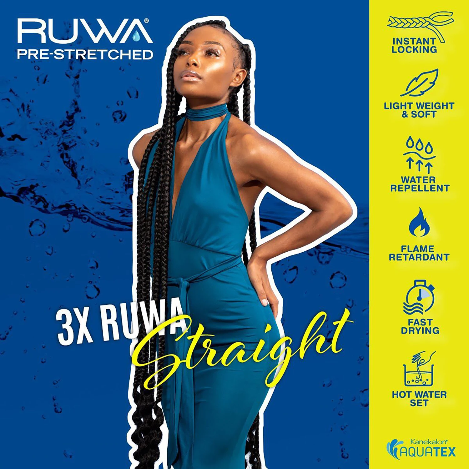 Sensationnel XPRESSION 3X Ruwa Synthetic Hair Braids Pre-Stretched Braid 24" - Lightweight, Easy to Install 5