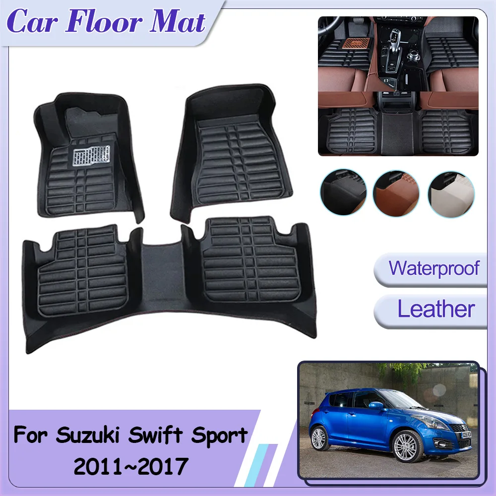 

Car Floor Mat for Suzuki Swift Sport R AZG416 2011~2017 Custom Foot Parts Leather Panel Liner Carpet Pad Rug Interior Accessorie