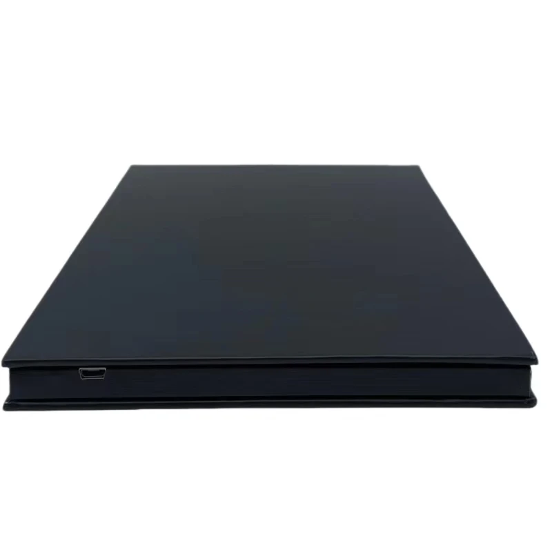 All black 7 inches hard cover video brochure with IPS screen 8G memory best price support customize