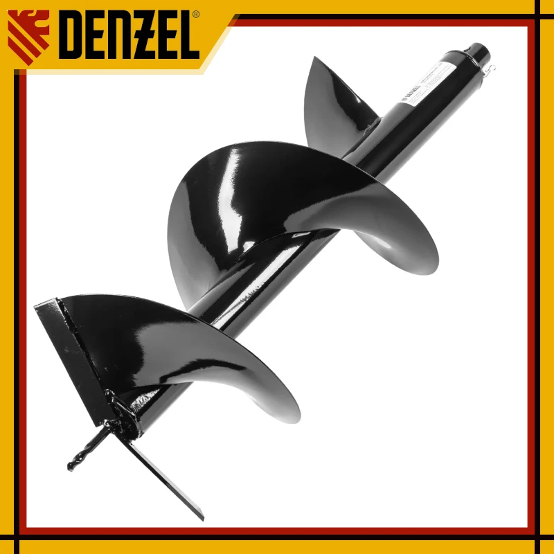 Шнек для грунта  Denzel E-300, диаметр 300 мм, длина 800 мм,соединение 20 мм, несъемный нож арт. 56026