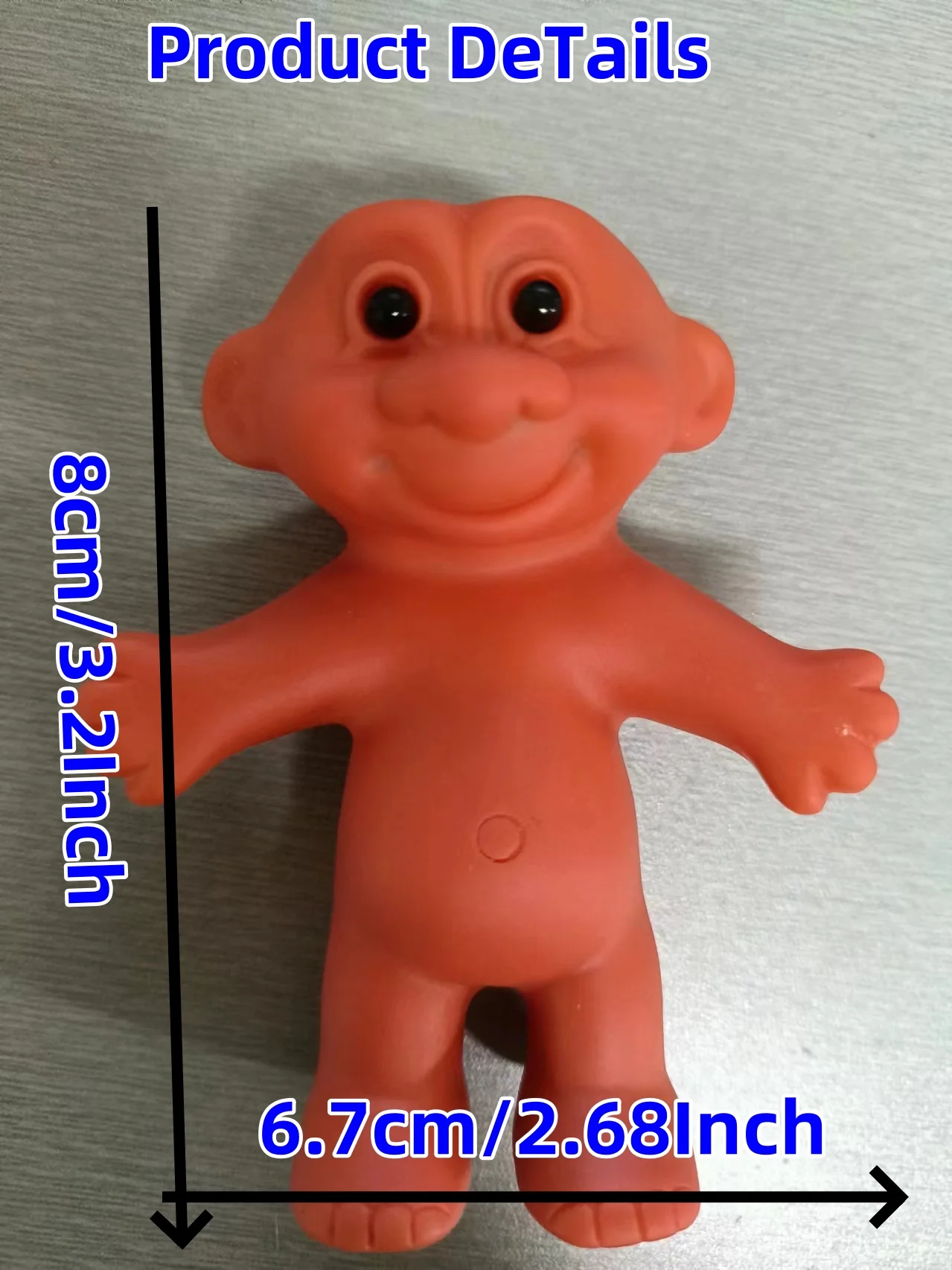 4PCS PVC Diy Lucky Troll Dolls Rubber Nake Vintage Troll Dolls Halloween party Birthday Gifts