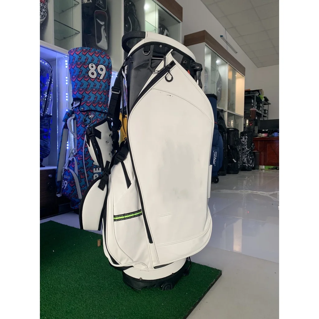 

Newest Travel Bag Classic Style White Color Stand Golf Bag for Men with Large Capacity Package Lightweight Waterproof Caddy Bag