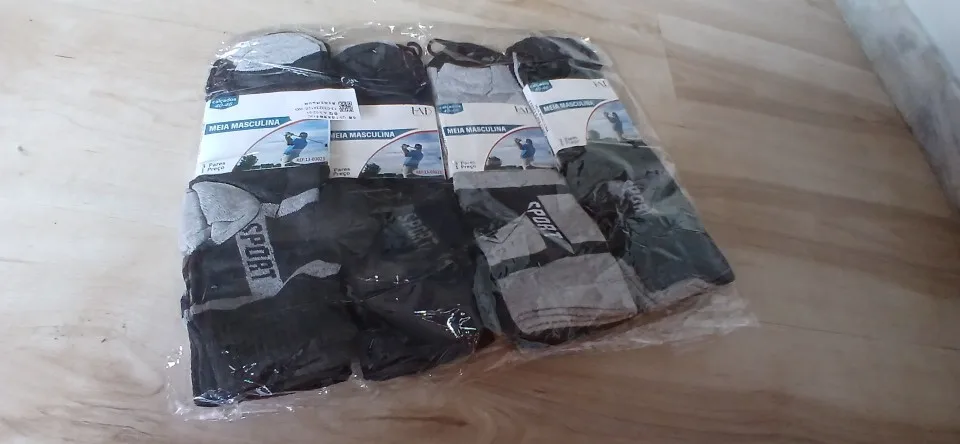 12 pares,Brasil,meias masculino,meia masculina,meia antiderrapante,meia de compressão ,meia anti derrapante,meia corrida (cópia) photo review