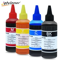  Jetvinner Refill Dye Ink 100ml Bottle Dye Ink For HP for Canon For Brother for Epson For Ricoh Inkjet Cartridge Ciss Tank 