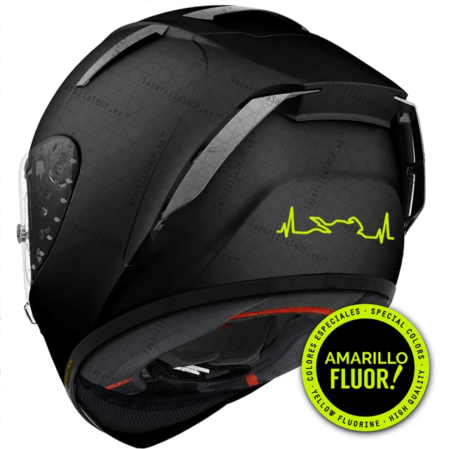 Vinile giallo FLUOR cardio-10 CM adesivi adesivo moto per adesivi casco  auto vinile fluor giallo