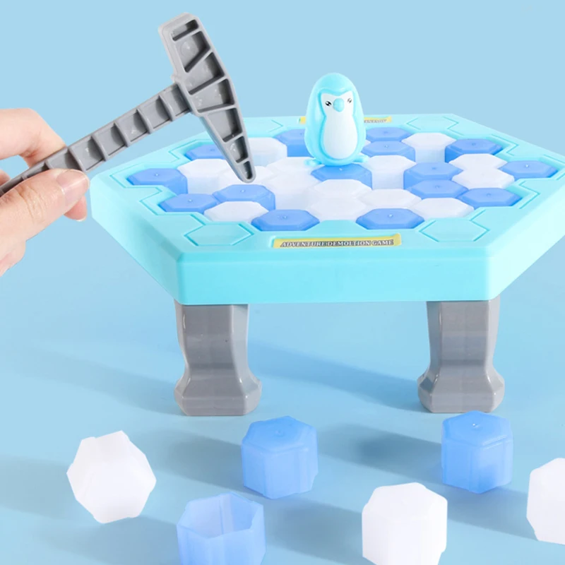 Parent-child Interactive Mini Kids Save Penguin Ice Block Breaker Trap Toys Funny Table Game Toy Stress Reliever Decor parent child interactive toy childrens toys