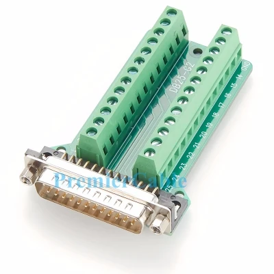 DB25 Schraubklemmenadapter D-SUB 25-polig 2-reihig Stecker auf Seriell-Klemmen-Breakout-Board-Verbinder DIN-Schienen-Signalmodul – Detail 1
