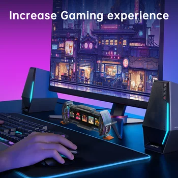 Divoom Times Gate - Cyberpunk Gaming Setup Digital Clock with Smart APP Control, WiFi Connect, RGB LED Display, 5