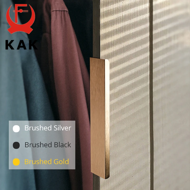 Sleek Black & Silver Hidden Cabinet Handles - Zinc Alloy Drawer Pulls & Knobs