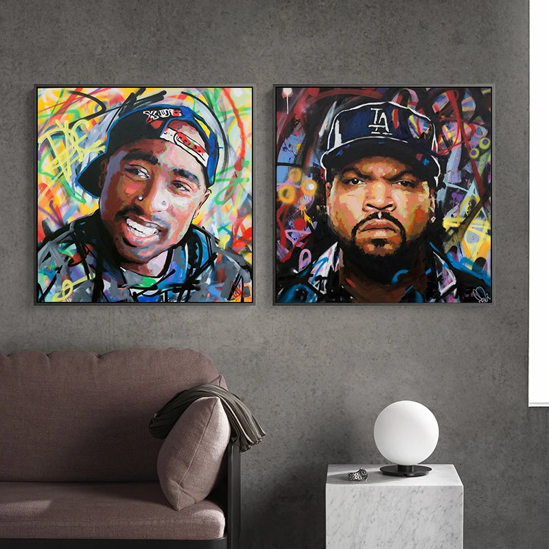 グラフィティアートラッパースター 2pac トゥパックシャクービギー