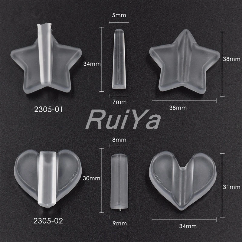 Nail Metal Frame Slice Sparkle Curve Mold Shaping Tool Clear Silicone Heart Shape Stick Stud Lamination Manicure Nail Art Tools 2